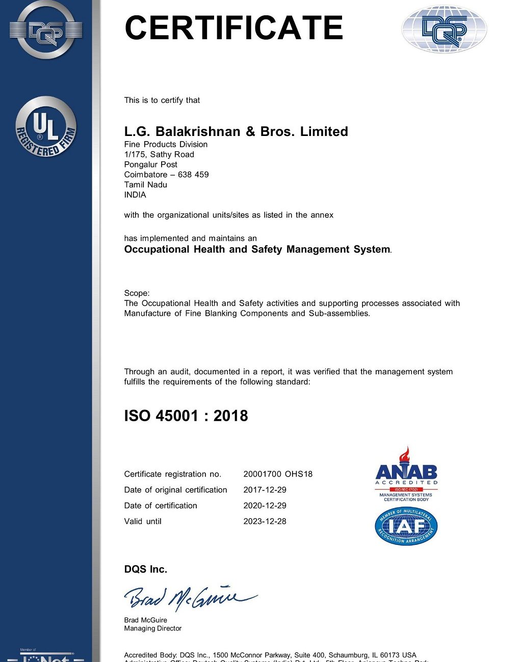 LGB - FPD FPD 2 ISO 450012018