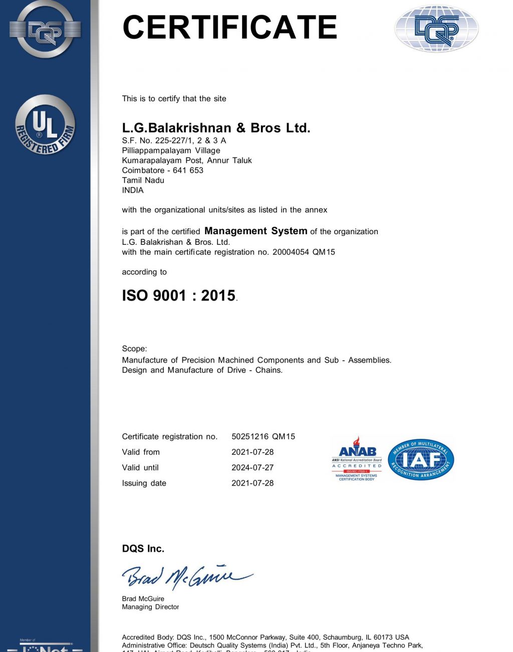 P.Palayam ISO 9001 2015