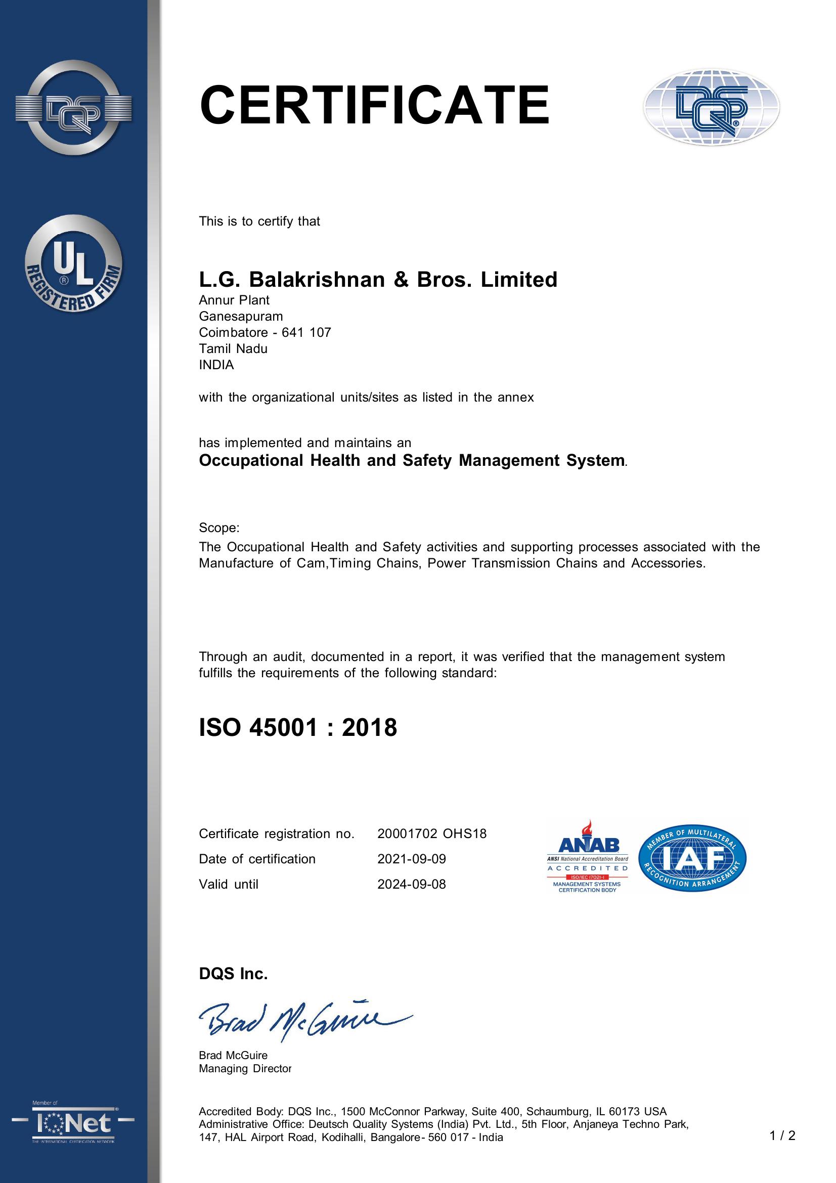 Corporate - OHS ISO 45001-2018 1