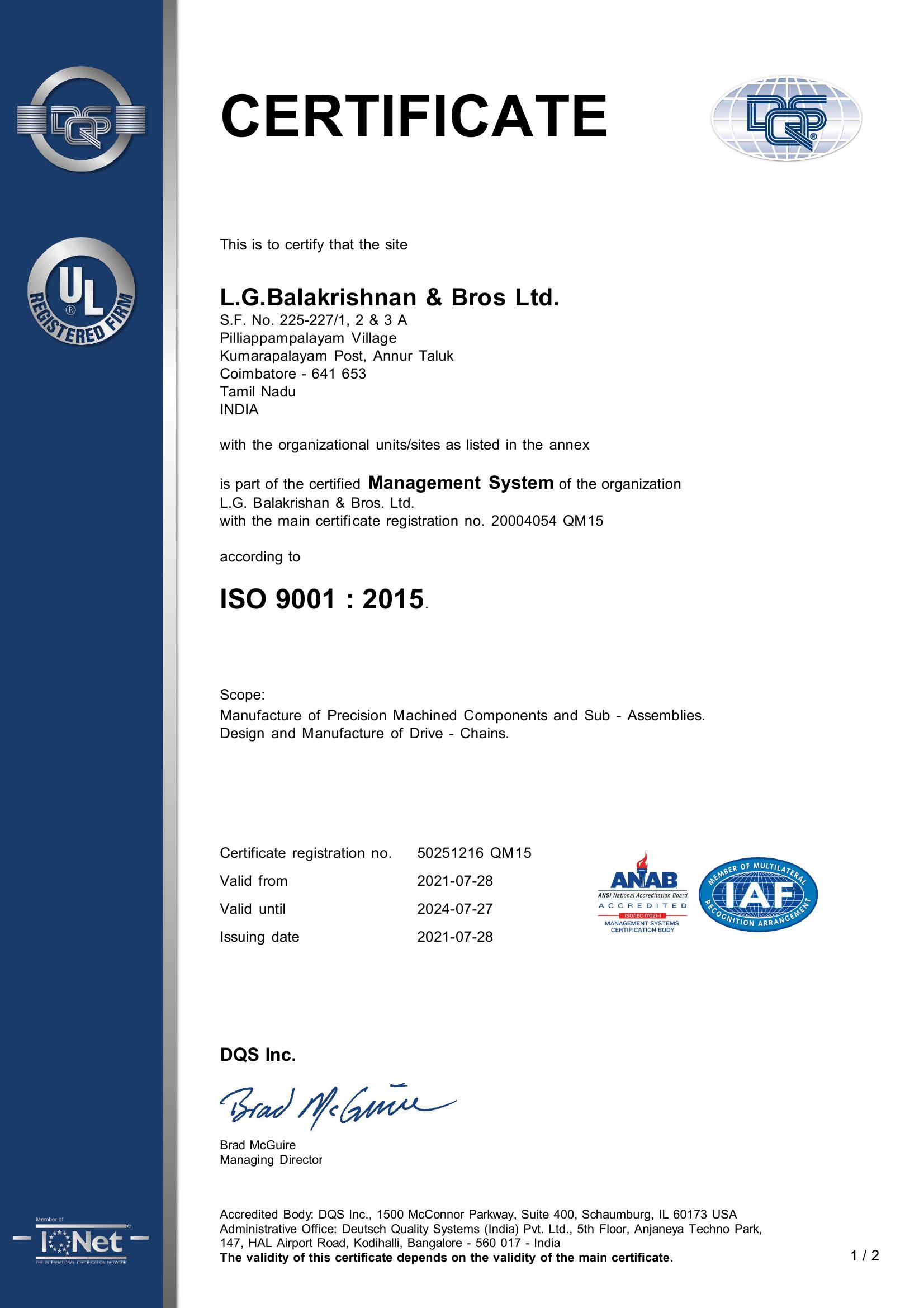 P.Palayam ISO 9001 2015